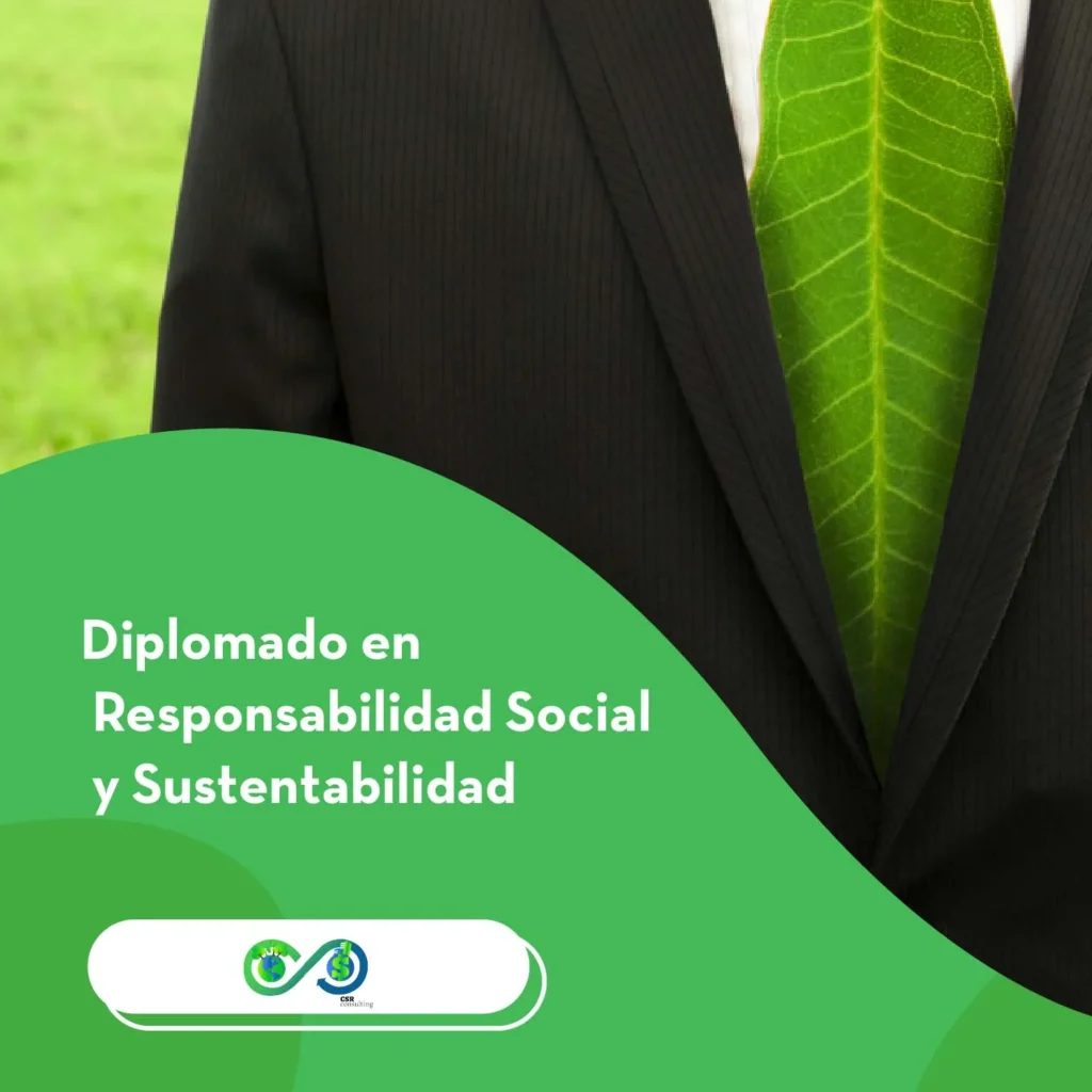 Un profesional con traje formal sostiene una carpeta, representando formación en el diplomado de responsabilidad social empresarial.