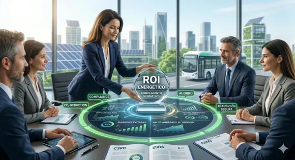 Concepto de rentabilidad y cumplimiento normativo gracias a la auditoría energética como herramienta de ahorro y competitividad empresarial.